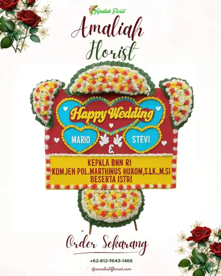 Papan Bunga Pernikahan Kuwolu